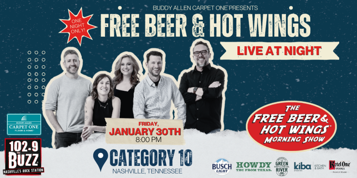 Free Beer & Hot Wings Live At Night